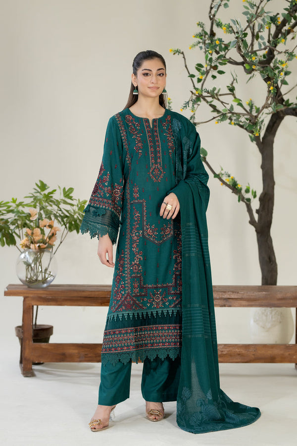 Johra Eshaal Karandi 3pc Unstitched suit. JE-243