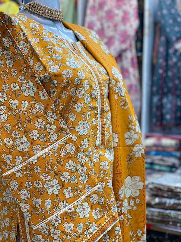 Bin Saeed 3Pc Stitched Khaddar Printed Suit – BSK-030