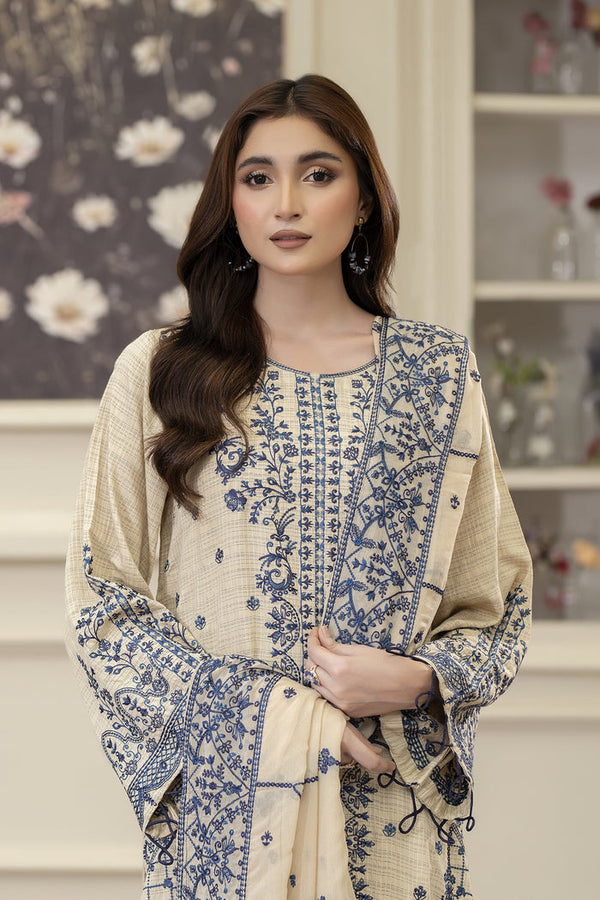 Johra | Embroidered Viscose 3PC – JE-093