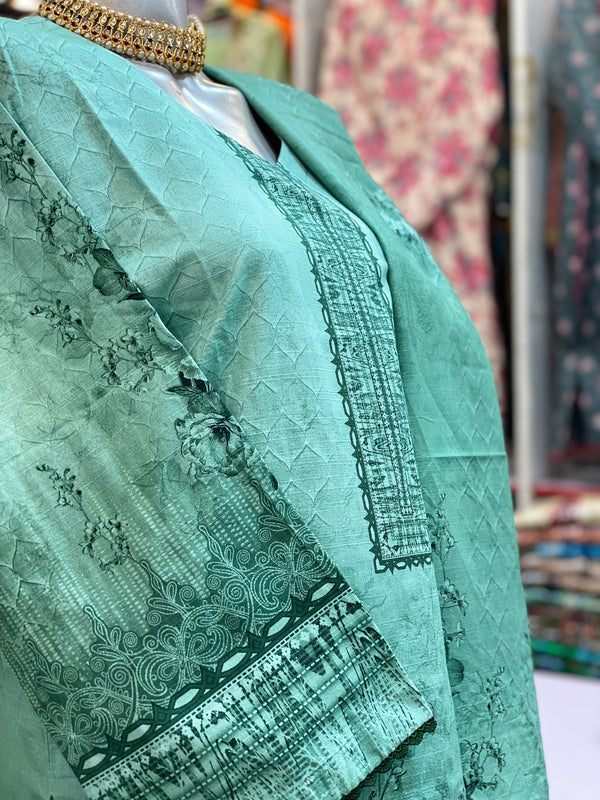 Bin Saeed 3Pc Stitched Khaddar Printed Suit – BSK-024