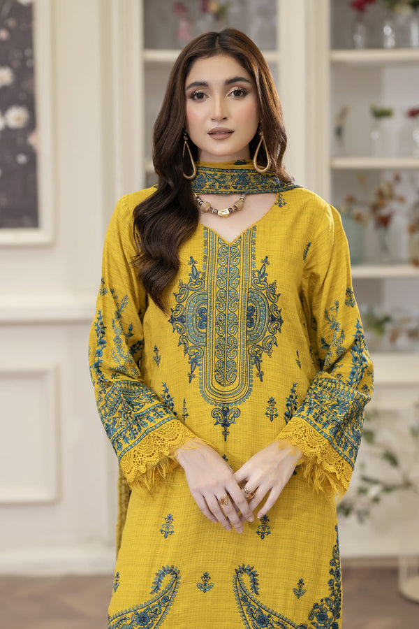 Johra | Embroidered Viscose 3PC – JE-096