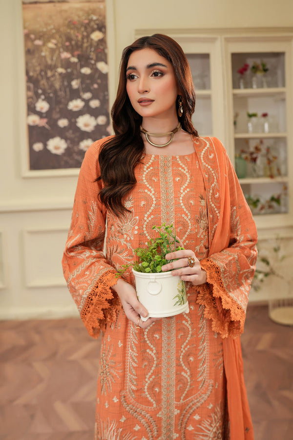 Johra | Embroidered Viscose 3PC – JE-097